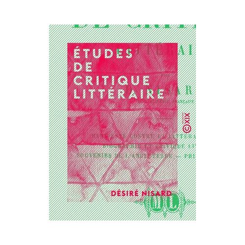 Études De Critique Littéraire