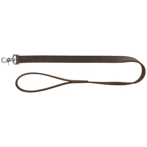 Trixie Laisse En Cuir Ciré Et Vielli Rustic - L-Xl: 1,00 M/25 Mm - Brun Foncé - Pour Chien