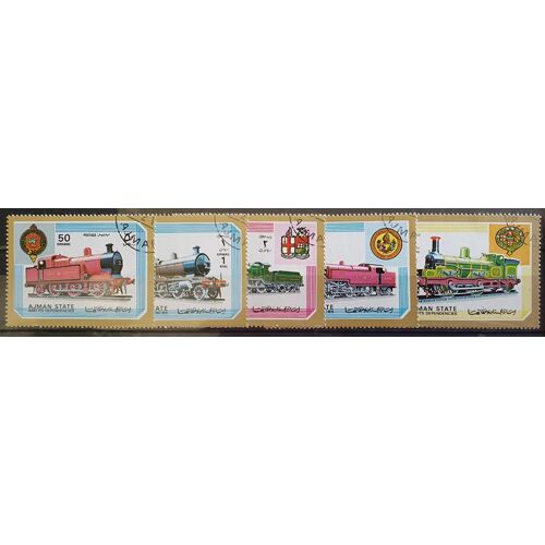 Emirats Ajman Oblitéré Lot De 5 Timbres De 1972