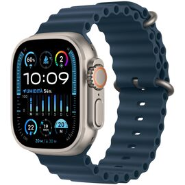 Apple Watch Ultra 2 GPS + Cellular - Boîtier Titane 49 mm - Bracelet Bleu Océan