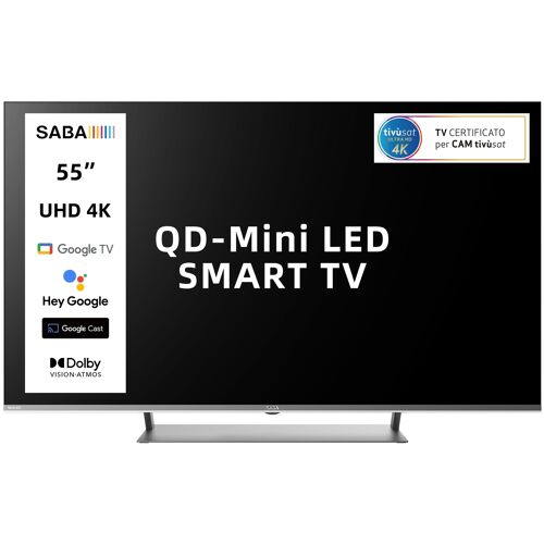 SABA SA55M91GTV TV 55" 4K Ultra HD Smart TV Wifi Gris 350 cd/m²