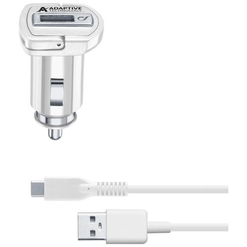Cellularline Adaptive Fast Car Charger Kit 15W - USB-C - Samsung Câble et chargeur voiture à charge adaptative de 15 W pour dispositifs Samsung