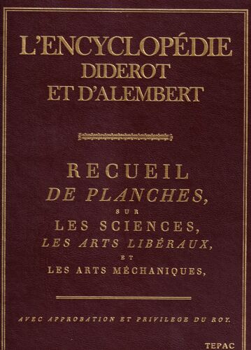 Edition Luxe Architecture Encyclopédie Diderot D'Alembert Recueil De Planches