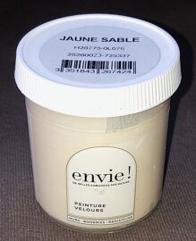 Testeur de peinture velours pour mur, boiserie, radiateur coloris jaune sable