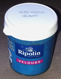 Testeur de peinture velours pour mur, boiserie, radiateur coloris bleu ainhoa