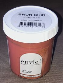 Testeur de peinture velours pour mur, boiserie, radiateur coloris brun cuir