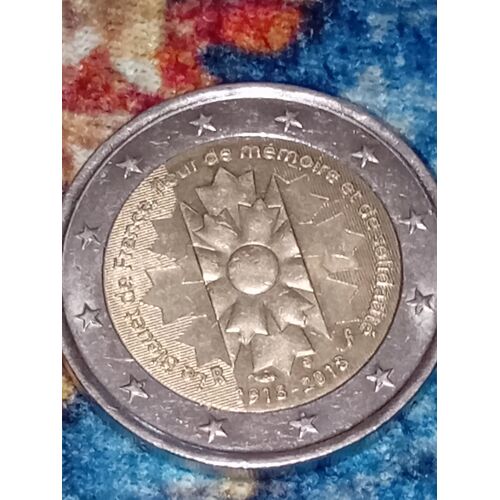 Pièce 2 Euro Commémoration 100th First Guerre Mondiale 1918.2018 Avec Erreur