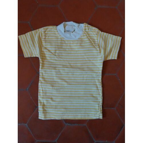 T-Shirt Coton Rayé Jaune Et Blanc Quelle