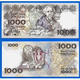 Portugal 1000 Escudos 1989 Teofilo Braga Billet Escudo