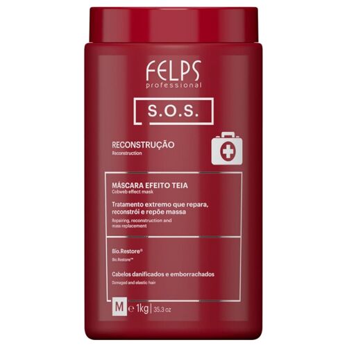 Felps Professional Xmix Sos Masque De Traitement Pour Cheveux Endommagés Chimiquement 1 Kg - Masque Réparateur En Formule Brésilienne 