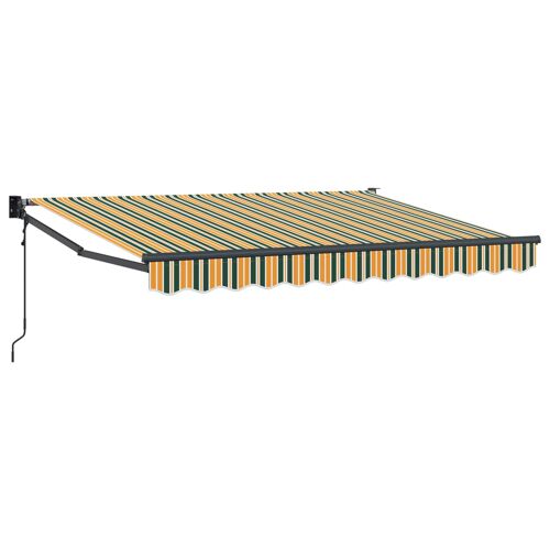 Vidaxl Auvent Rétractable Électrique Vert Et Jaune 2,5 X 2 M