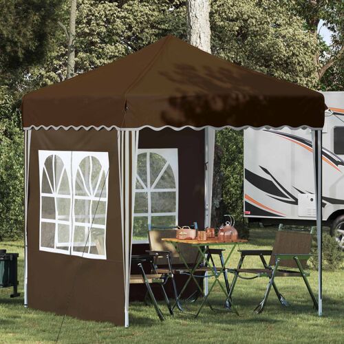 Vidaxl Tente De Fête Pop-Up Taupe 195 X 195 X 245 Cm Tissu Oxford