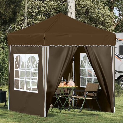 Vidaxl Tente De Fête Pop-Up Taupe 195 X 195 X 245 Cm Tissu Oxford