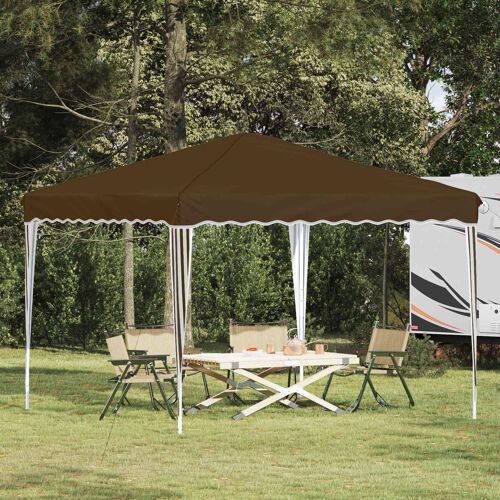 Vidaxl Tente De Fête Pop-Up Taupe 288 X 288 X 245 Cm Tissu Oxford