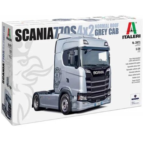 Italeri - Maquette Camion Scania S770 4x2 Normal Roof Grey Cab |Italeri|3971| 1:24 Maquette Char Promo - Ref : 15637-Italeri
