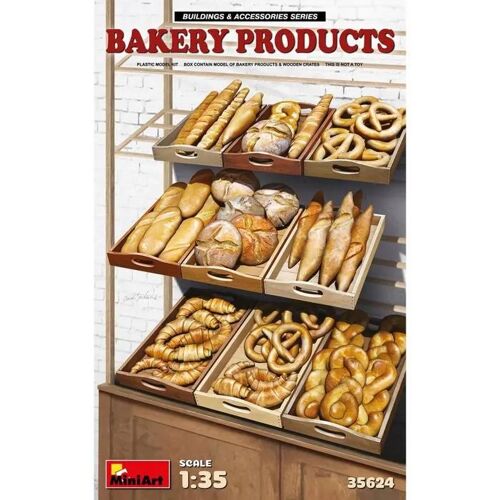 Produits de boulangerie - MINI ART - 1:35 - Coffret miniatures et caisses en bois - À partir de 15 ans