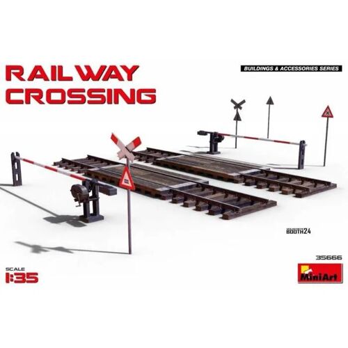 Maquette Train Maquette Diorama Railway Crossing |Miniart|35666| 1:35 Maquette Char Promo-Miniart