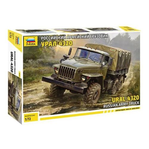 Zvezda - Maquette Camion Ural-4320 Russian Army Truck |Zvezda|5050| 1:72 - Ref : 14784-Zvezda