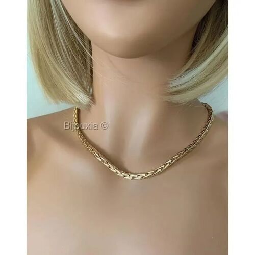 Collier - Bijoux Femme - Plaqué Or 18 Carats - 45cm - 5mm - Longue Tenue