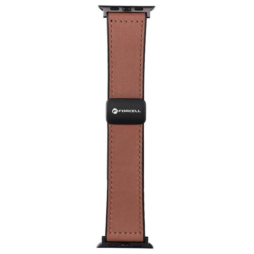 Forcell F-Design FA21 Collier Marron Simili-cuir pour Apple APPLE Watch 42/44/45/49 mm