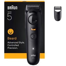 Braun Beardtrimmer 5 Bt5500 Tondeuse À Barbe Batterie 20 2 Cm Mouillé & Sec Noir