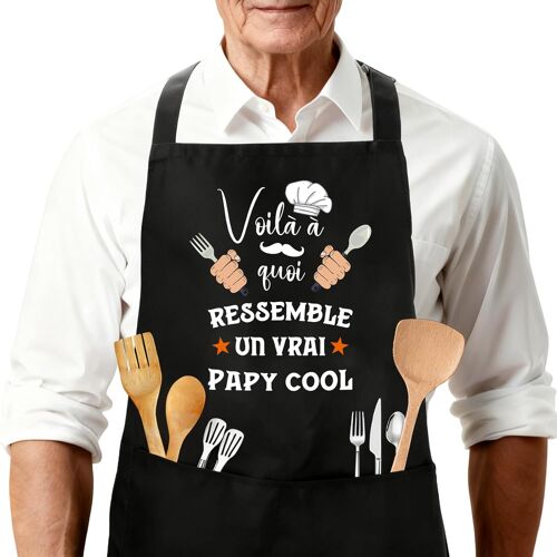 Ulteronixshop-Tablier De Cuisine Femme Homme,Réglable Tablier Avec Poche Pour Jardinage Peinture Barbecue,Cadeau Mamie Maman Papa Papi