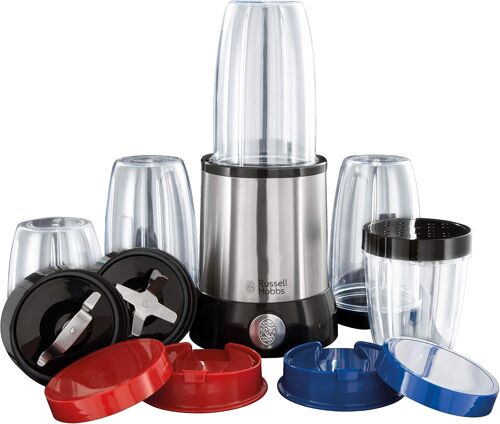 Ulteronixshop-Blender Multifonction: mixeur & moulin NutriBoost (700W, 5 bols+couvercle sans BPA & 15 accessoires comp. lave-vaisselle incl., 22.000 tr/min, soupe, smoothie, épices & plus) 23180-56