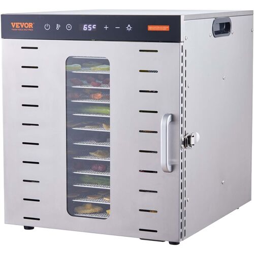 Ulteronixshop-Déshydrateur Alimentaire Électrique 10 Plateaux Inox 1 kW Déshydrateur de Fruits et Légumes Température Réglable 30-90 ¿ Minuterie 48 h Machine à Sécher les Fruits Séchage Aliment Viand
