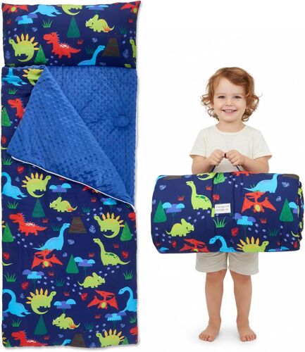 Ulteronixshop-Sac De Couchage Chaud Pour Enfant Avec Coussin Amovible, Tapis De Couchage Pliable Pour Filles Et Garçons, Couverture De Couchage Avec Double Fermeture Éclair Pour Camping, École, Garde