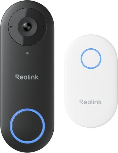 Ulteronixshop-Sonnette Vidéo PoE avec Chime, Sonnette Extérieur avec Caméra 5MP, Vue Diagonale à 180°, Audio Bidirectionnel, Détection de Personne, Etanche, Alertes, Compatible avec NVR, Video Doorbe