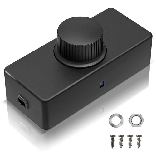 Ulteronixshop-Variateur de Lumiere Led, Bouton intelligent Interrupteurs et Variateurs d'intensité, 220-240V / 50HZ 3-100 W, Variateur pour Lampes Led Rotatif Réglable Silencieux