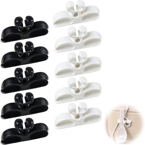 Ulteronixshop-10 PCS Organisateur de Câbles pour Petits Appareils, Enrouleur de Cordon d'appareil de Cuisine,Câble Organisateur Support de Cordon,Réducteur de câble pour appareils de cuisine,Blanc,No