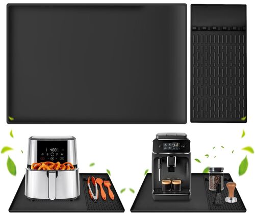 Ulteronixshop-Grande Tapis Résistant À La Chaleur Pour Friteuse À Air, 60x40cm Tapis Ignifuge Comptoir Pour Plan De Travail De Cuisine Avec Tapis En Silicone Amovible Pour Micro-Ondes, Four