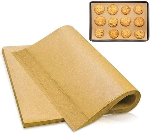 Ulteronixshop-Lot De 100 Feuilles De Cuisson En Papier Sulfurisé Non Blanchi - Antiadhésives - Prédécoupées - Parfait Pour La Cuisson De Motoculteurs À Air De Barbecue, De Pain À Vapeur (30 X 40 Cm)