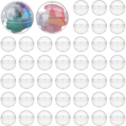 Ulteronixshop-Boules Transparentes En Plastique, 100 Pièces Coquille De Transparente Boules De Machines À Griffes Pour Enfants Ronde 100 Balle Vide De Billes Vides De Bébé Des De Loterie Plastique Pâ