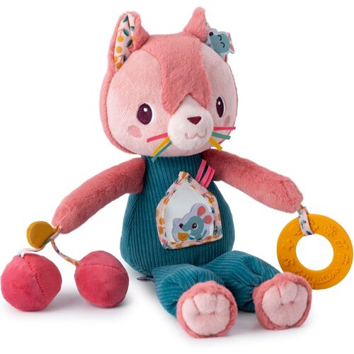Ulteronixshop-Peluche D¿Activités Jeanne Le Chat - Hochet Interactif Pour Bébés Avec Miroir, Anneau Dentition Silicone, Grelot Et Bruit Papier - Stimule Les Sens Et La Motricité - Dès 9 Mois