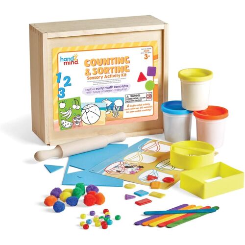 Ulteronixshop-Learning Resources-Kit d¿activités calcul et de tri de matériel de jeu, jouets sensoriels pour jeu sensoriel, jouets pour compter, jouets Montessori, boîte de rangement en bois, à parti