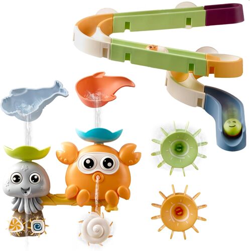 Ulteronixshop-Jouet Bain Bébé, Jeu Bain Bebe Avec Ventouses, Jeux À Glissière Jeux D'eau Rotatifs Watermill, Jouet De Douche Et De Natation Pour Bébé Enfant