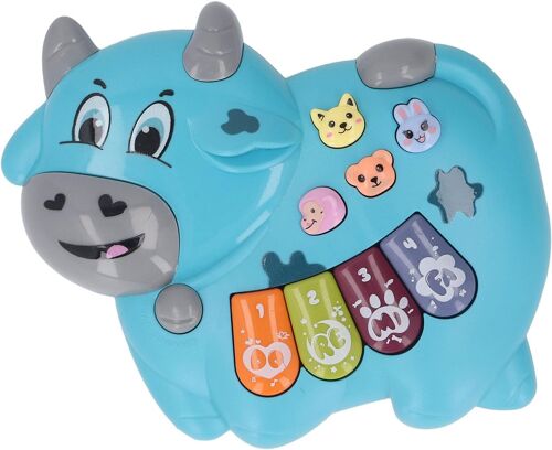 Ulteronixshop-Jouet Musical pour bébé, Adorable Vache, Dessin animé, Clavier de Piano pour Enfants avec Effets de Lumière électrique pour L'éducation Précoce ¿ Convient pour Les Bébés ¿ Pile AA X 3 (