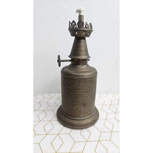 Lampe Pigeon À Pétrole Ancienne En Laiton Patine