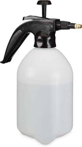 Ulteronixshop-Vaporisateur de Jardin 2 litres, buse en Laiton réglable, pour Eau et désherbant, pulvérisateur, Blanc-Noir