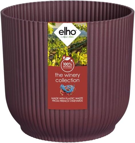 Ulteronixshop-The Winery Collection 18 - Pot de Fleur Interieur - Plastique 100% Recyclé - Ø 18.3 x H 16.8 cm - Rouge/Rouge Bordeaux