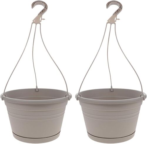 Ulteronixshop-Lot De 2 Pots De Fleur Suspendus En Plastique Pour Intérieur Et Extérieur Jardin Balcon Terrasse Paniers Suspendus Pour Plantes Vertes Et Fleurs