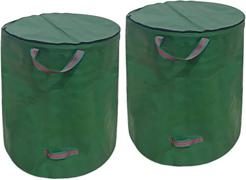 Ulteronixshop-Sac À Déchets De Jardin ¿ Sac De Jardin Avec Couvercle ¿ 272 L ¿ Sac À Déchets De Jardin Pliable Autoportant Avec 4 Poignées, Fermeture Éclair Étanche Pour Déchets De Jardin, Feuilles,
