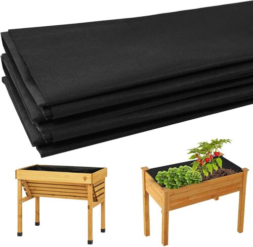 Ulteronixshop-Doublure en tissu non tissé pour jardinière surélevée, bac de fleurs pour plantes, herbes aromatiques, bac de culture d'extérieur robuste (160 cm x 210 cm)
