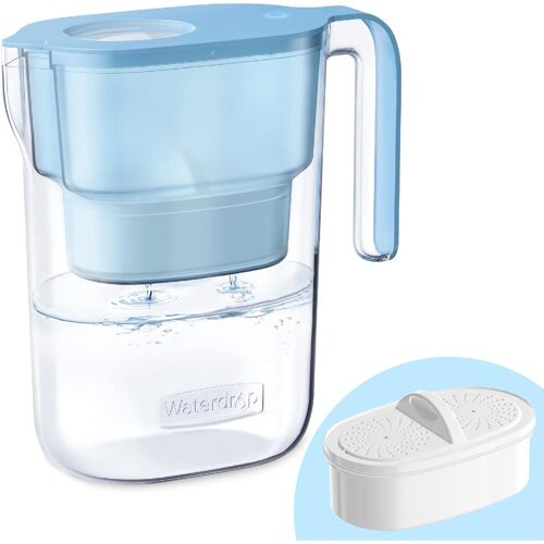 Subzonal-Filtre À Eau Elfin Pour Réfrigérateur Avec Filtre 3 Mois, 2.5l, Réduit Le Fluorure, Le Chlore Et Plus Encore, Certifié Nsf, Sans Bpa, Bleu (Filtre De Remplacement : Wd-Pf-01a Plus)