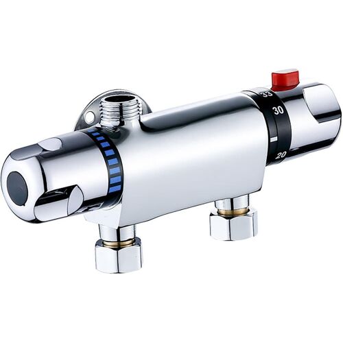 SUBZONAL-Mitigeur de douche thermostatique, Vanne de douche, Mitigeur de douche mural, Anti-brûlure, Vanne de contrôle de température d'eau chaude et froide