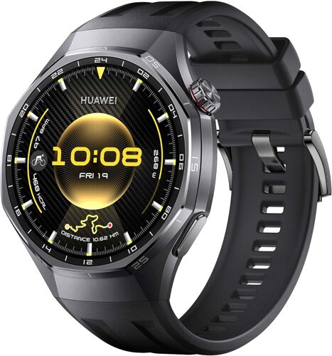 Ulteronixshop-Watch GT 6 Pro GPS 46mm Montres connectées, Écran AMOLED de 1,47 Pouce, Jusqu'à 21 Jours d'autonomie, Cyclisme de Niveau Professionnel, Fonctionne avec iOS et Android, Analyse ECG, Noir
