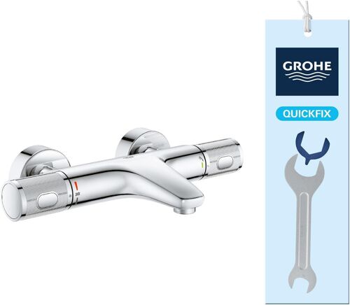 Ulteronixshop-Mitigeur thermostatique douche Precision Feel, montage mural, indicateur de température, filtres intégrés, poignées métalliques, rosaces incluses, chromé, 34788000 (Import Allemagne)