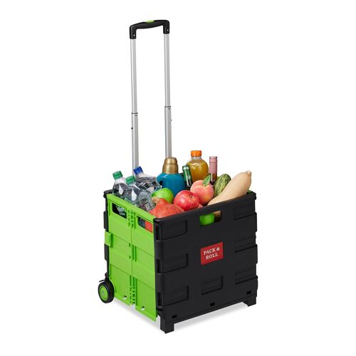Ulteronixshop-10027691_53 Chariot de courses pliable, poignée, roulettes en caoutchouc, 35 kg, poussette de marché, aluminium, verte, plastique, 98 x 45,5 x 37 cm